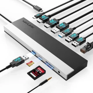 SnelShoppen - USB C docking station voor 3 monitoren