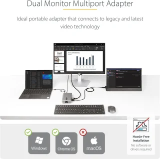 SnelShoppen usb-c docking station voor dual monitor