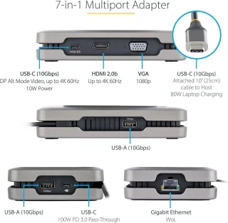 SnelShoppen usb-c docking station voor dual monitor