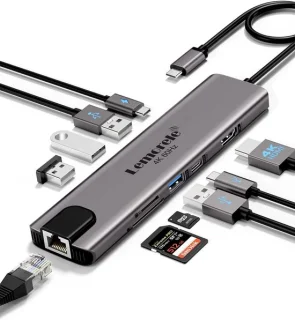 SnelShoppen usb-c hub 10 in 1 docking station