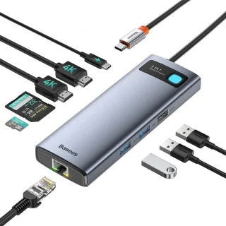 SnelShoppen usb c hub dual display 9 in 1 docking station