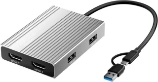 SnelShoppen - USB-C naar dual HDMI docking station