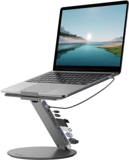 SnelShoppen verstelbare laptopstandaard met docking station