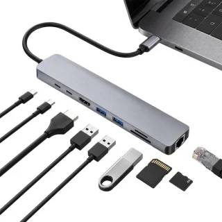 Solidchoice 8-in-1 usb-c dockingstation