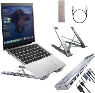 Solidchoice 8-in-1 USB-C laptopstandaard