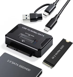 Solidchoice - Dockingstation voor M.2 NVMe en SATA hard drives
