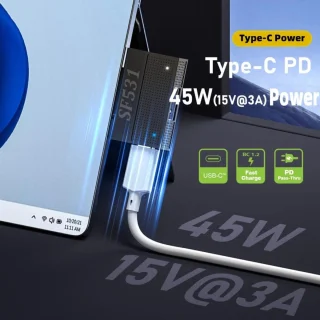 SolidKeus magnetische USB-C adapter voor Surface Pro 15V Type-C