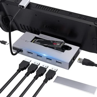 SolidKeus USB-C docking station voor Steam Deck met 2TB M.2-slot