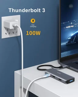 Sounix USB C Docking Station 10-in-1 Grijs