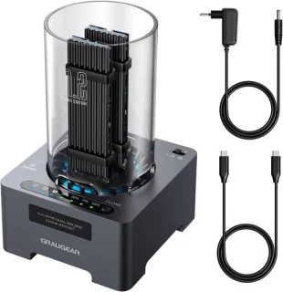 SSD-dockingstation - kloonstation - zilver