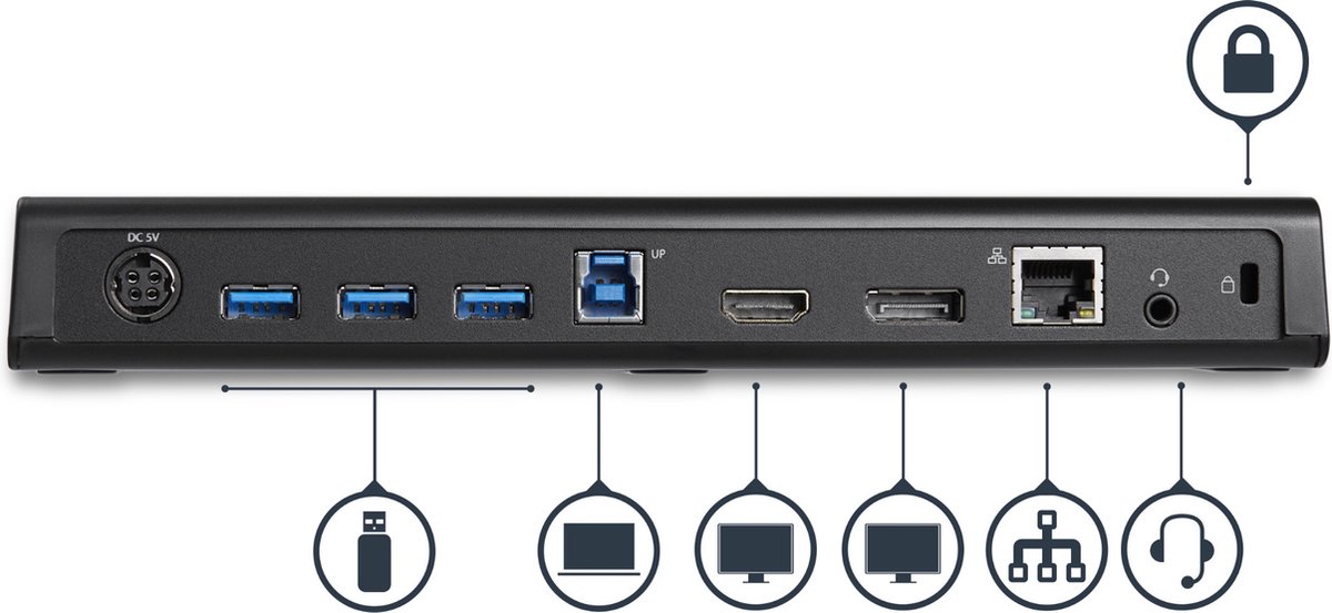 StarTech USB 3.0 Docking Station met HDMI en DisplayPort