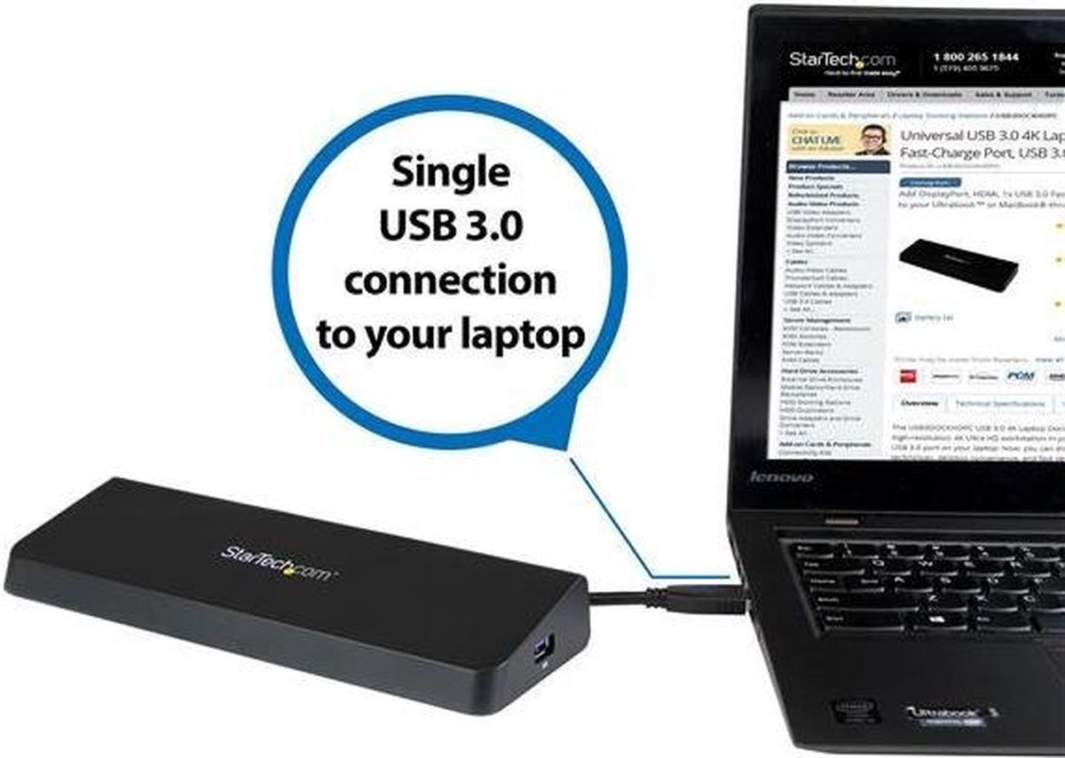 StarTech USB 3.0 Docking Station met HDMI en DisplayPort