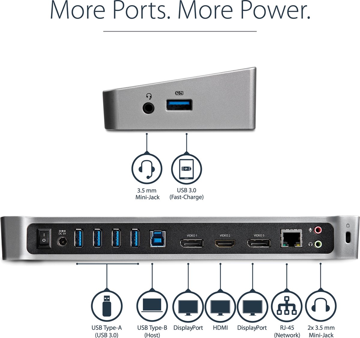 Startech USB3DOCKH2DP USB Hub