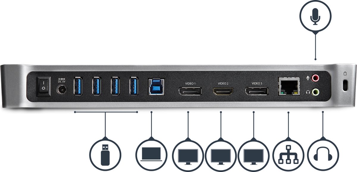 Startech USB3DOCKH2DP USB Hub