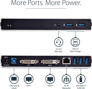 StarTech USB3SDOCKDD Dockstation Zilver