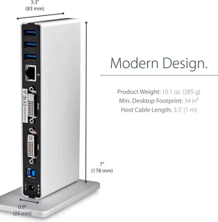 StarTech USB3SDOCKDD Dockstation Zilver