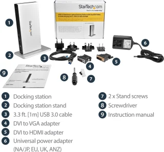 StarTech USB3SDOCKDD Dockstation Zilver