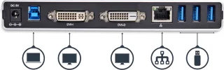 StarTech USB3SDOCKDD Dockstation Zilver