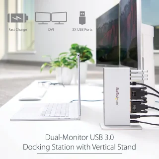 StarTech USB3SDOCKDD Dockstation Zilver