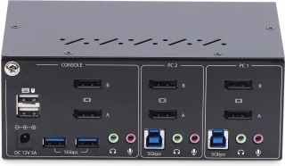 StarTech.com P2DD46A2-KVM-Switch 2-Port Dual-Monitor DisplayPort 4K 60Hz