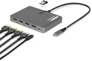 StarTech.com QUAD-USB-HDMI-ADAPT USB-C poortreplicator grijs