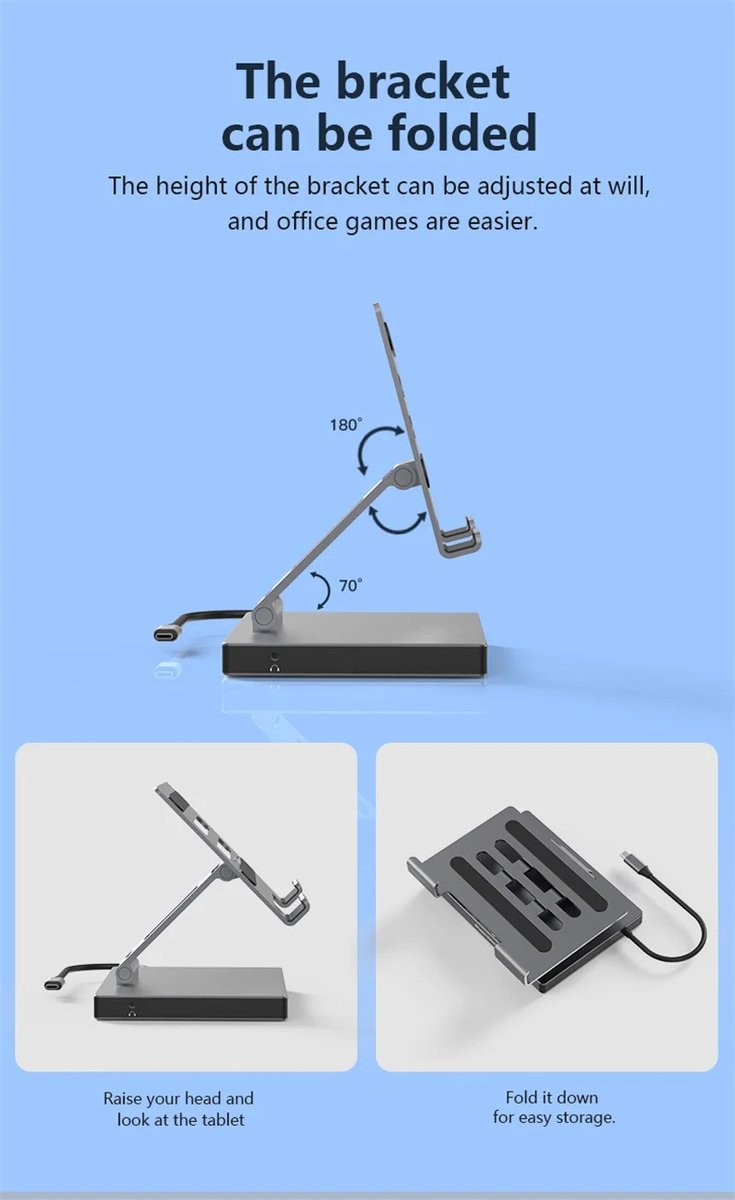 Stemily 11-in-1 Docking Station USB-C & USB 3.0