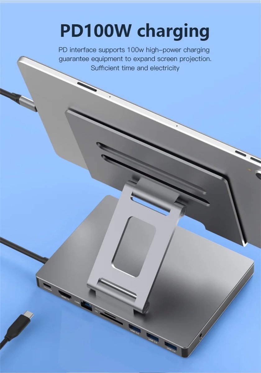 Stemily 11-in-1 Docking Station USB-C & USB 3.0