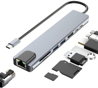 De Strex 8-in-1 USB-C Hub Docking Station - Zwart in één oogopslag