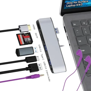 Surface Laptop Docking Station USB 3.0 HDMI Ethernet TF-kaart