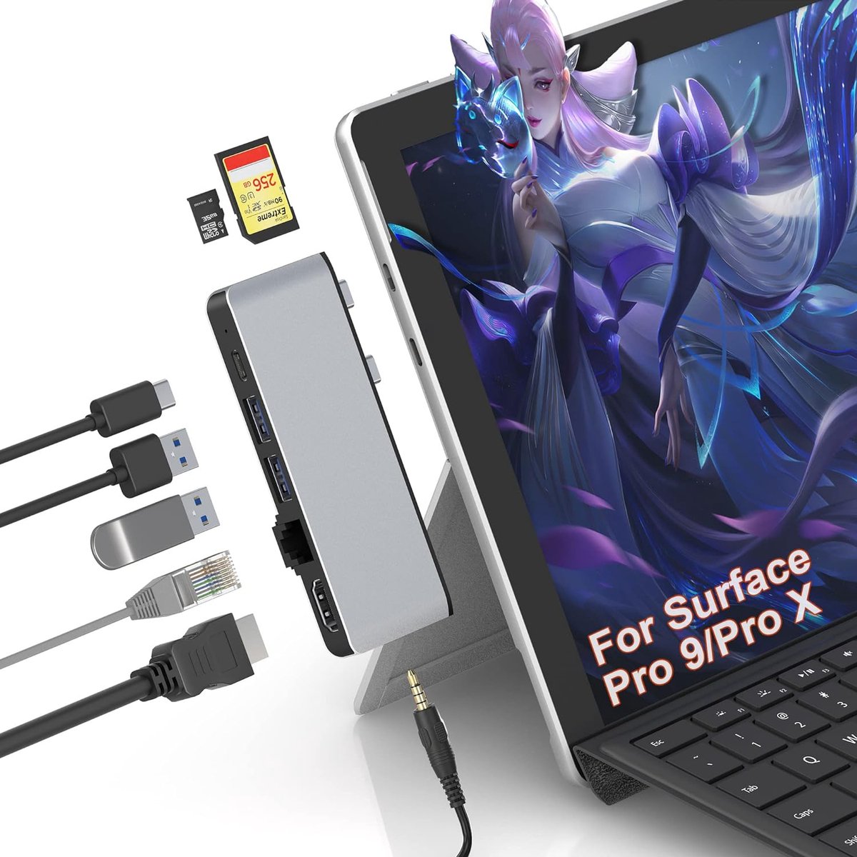 Surface Pro 9 Dockingstation 7 Poorten
