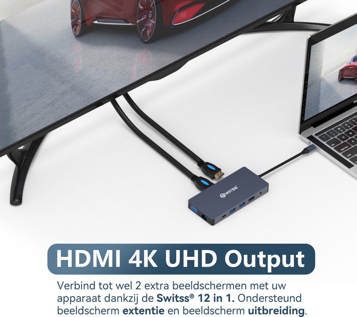 Switss USB-C Hub 12-in-1 Gigabit Ethernet Triple Display