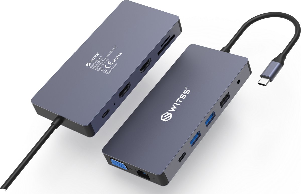 Switss USB-C Hub 12-in-1 Gigabit Ethernet Triple Display