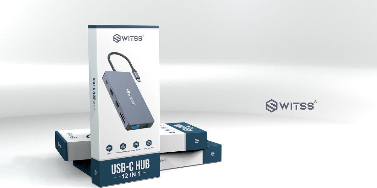 Switss USB-C Hub 12-in-1 Gigabit Ethernet Triple Display