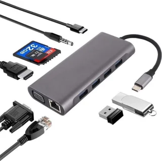 Sybra USB-C Dock 11-in-1 Docking Station