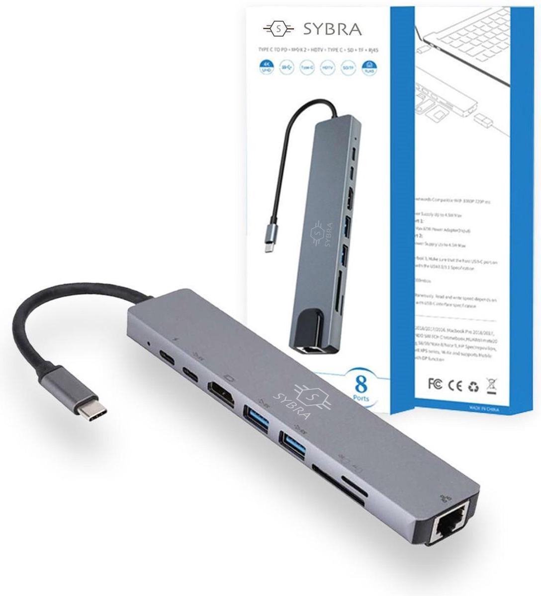 De Sybra USB-C Docking Station voor MacBook in één oogopslag