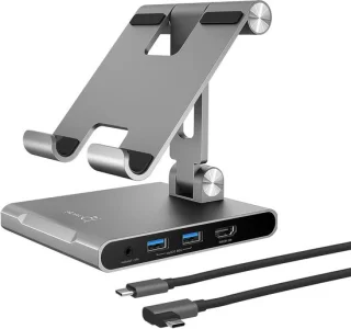 Tablet docking station verlenger hub - zilver