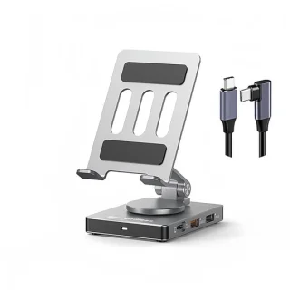 Tablet USB-C-hubstandaard met 360° draaibasis