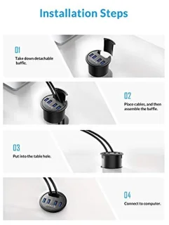 Tafel USB-Hub 4-poorts (USB 3.0)