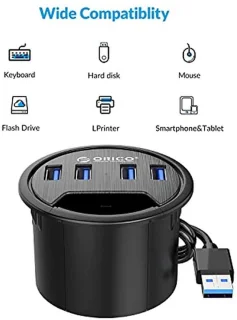 Tafel USB-Hub 4-poorts (USB 3.0)