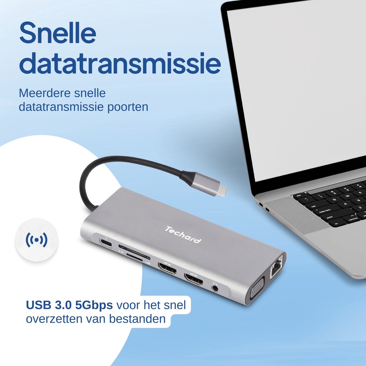 Techard 13-in-1 USB C Hub Docking Station 2025 Model