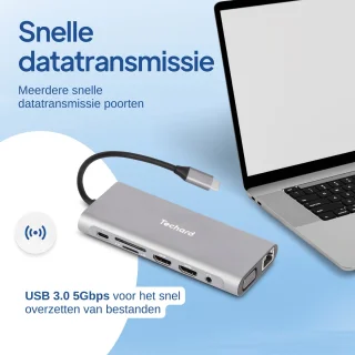 Techard 13-in-1 USB C Hub Docking Station 2025 Model