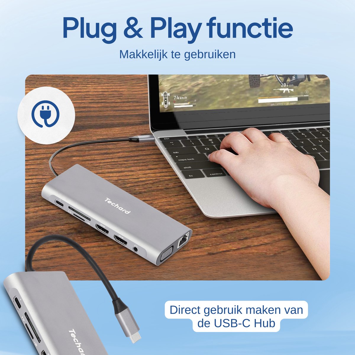 Techard 13-in-1 USB C Hub Docking Station 2025 Model