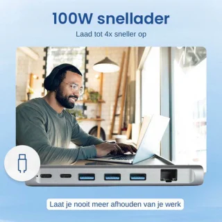 Techard 9-in-1 USB-C Hub Docking Station 2025