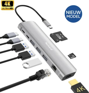 Techard 9-in-1 USB-C Hub Docking Station 2025