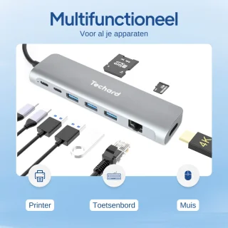 Techard 9-in-1 USB-C Hub Docking Station 2025