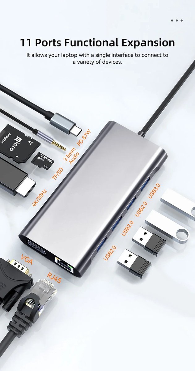 Wat vinden we goed aan de TechLink ProHub 11-in-1 USB-C Docking Station