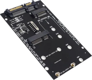 TH02 M.2 SSD naar SATA Adapter B+M Key Zwart