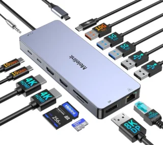 Thijox 15-in-1 usb-c docking station