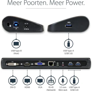 Thijox dual monitor USB 3.0 laptop docking station universeel type-a dock