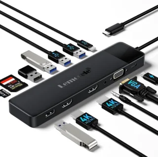 Thijox Lemorele docking station USB-C hub 13 in 1